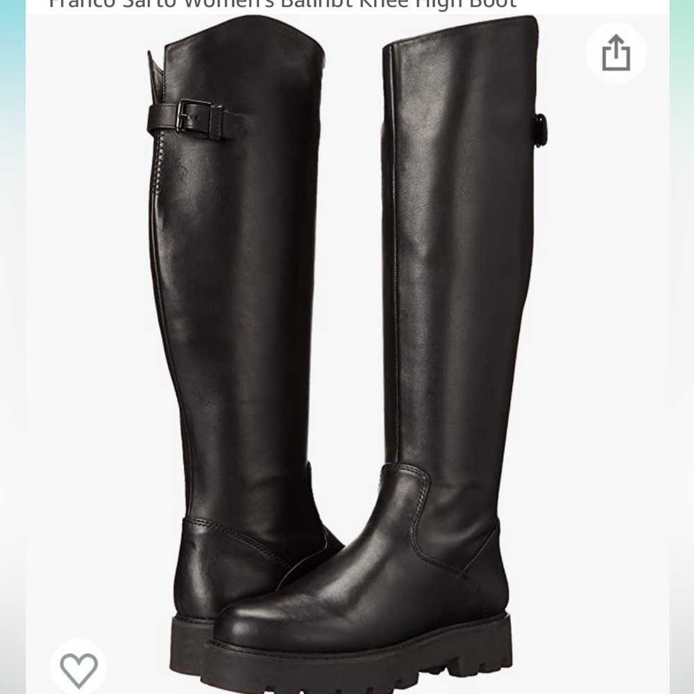 Black extra wide calf knee high boots